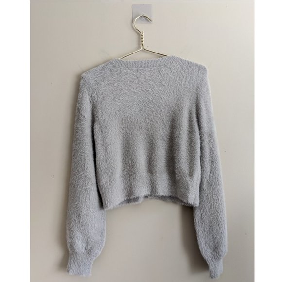 Aritzia Carmen Cardigan Opal Grey - Picture 4 of 9